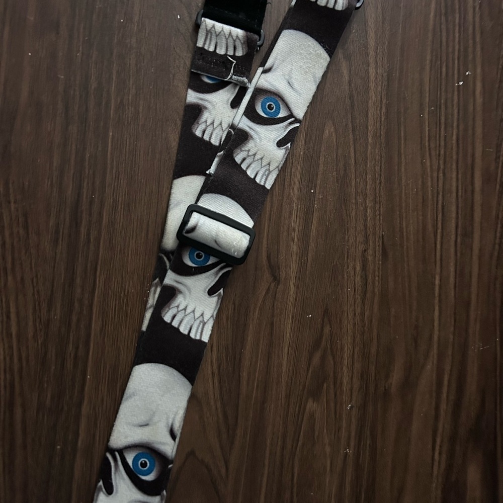 Skull Patterned Strap with Blue Eyes